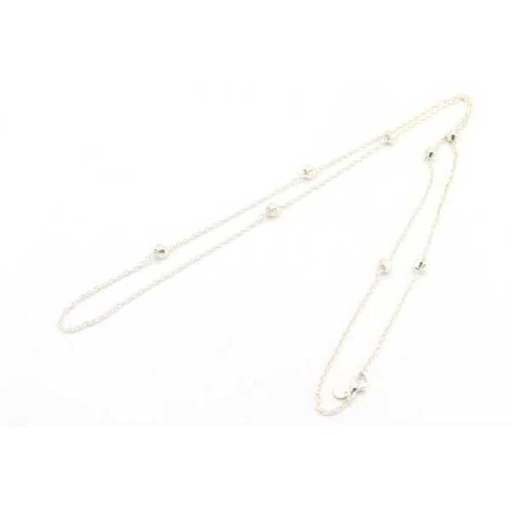 Tiffany Co Long Beaded Necklace Sterling Silver Pendant Accessory Chain